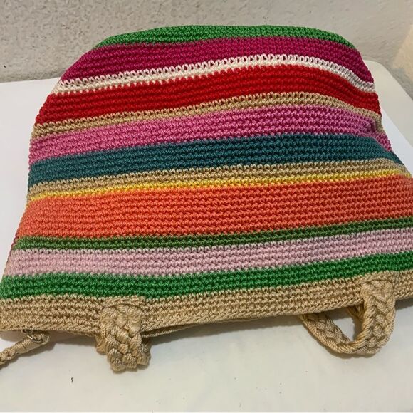 The Sak Rainbow Striped Woven Shoulder Bag Purse NWOT - Picture 6 of 12